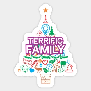 Terrific Family Gift - Xmas Tree - Christmas Sticker